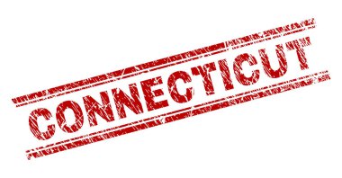 Grunge Connecticut damga mühür dokulu