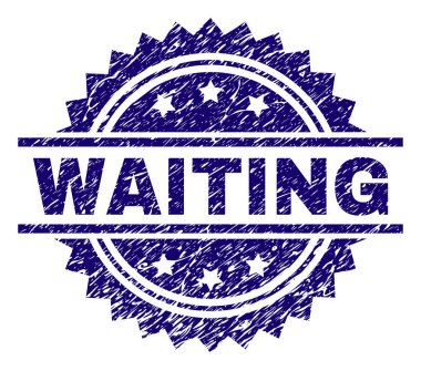 Çizik dokulu bekleyen damga mühür