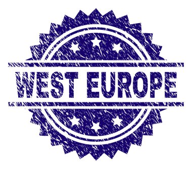 Grunge Batı Avrupa damga mühür dokulu