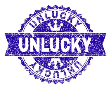 Kurdele ile dokulu şanssız damga mühür çizik