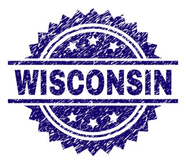 Dokulu Wisconsin damga mühür çizik