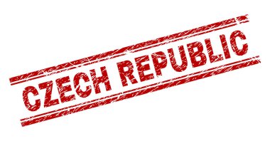 Çek Cumhuriyeti damga mühür grunge dokulu