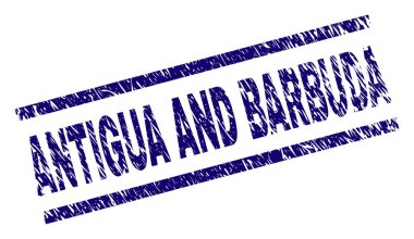 Antigua ve Barbuda damga mühür grunge dokulu