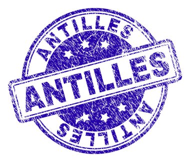 Grunge Antilleri damga mühür dokulu