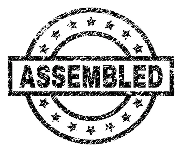 Dokulu grunge damga mühür monte