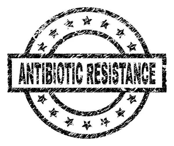 Sello de sello de resistencia antibiótica texturizado Grunge — Vector de stock