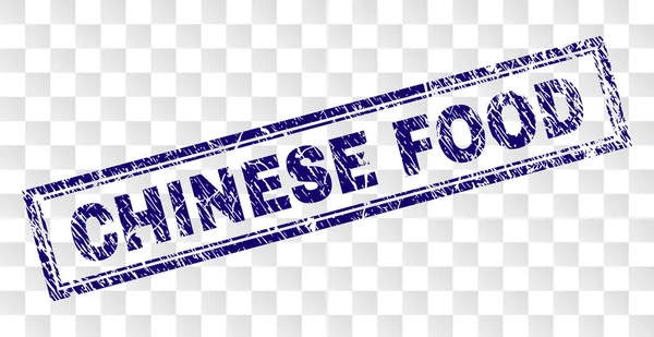 Carimbo de retângulo Grunge CHINESE FOOD — Vetor de Stock