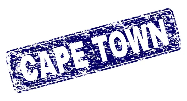 Grunge Kapstaden inramade rundad rektangel stämpel — Stock vektor