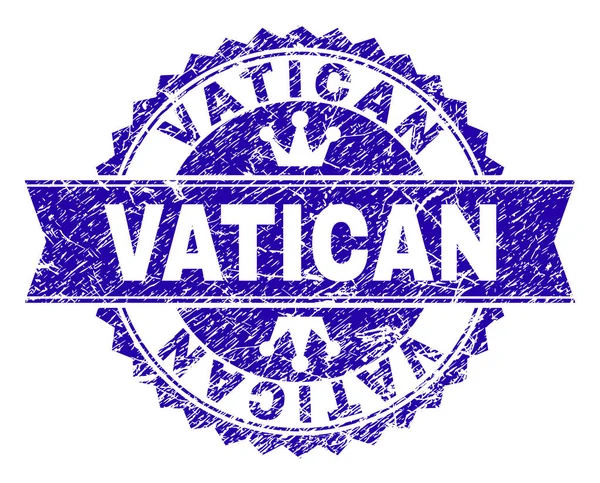 Porysowana teksturowanej Watykan plombie z wstążki — Wektor stockowy