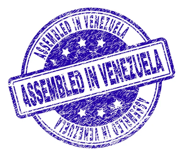 Grunge strukturiert in venezuela Stempelsiegel montiert — Stockvektor