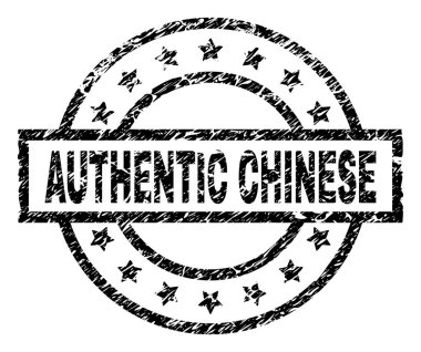 Çizik dokulu otantik Çin damga mühür