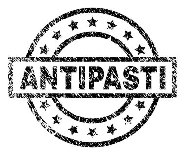 Çizik dokulu Antipasti damga mühür