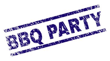 Grunge Barbekü partisi damga mühür dokulu