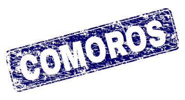 Yuvarlatılmış dikdörtgen damga grunge Komor çerçeveli