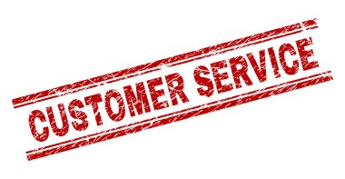 Dokulu müşteri hizmeti damga mühür çizik