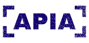 Apia damga mühür köşeleri içinde grunge dokulu