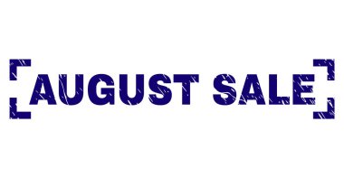 Grunge Ağustos Satılık damga mühür köşeleri içinde dokulu