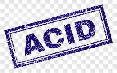 Çizik asit dikdörtgen damgası