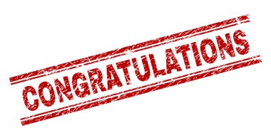 Çizik dokulu Tebrikler damga mühür