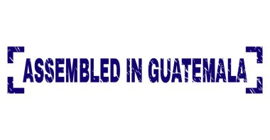 Grunge dokulu içinde birleştirilmiş Guatemala damga mühür köşeler arasında
