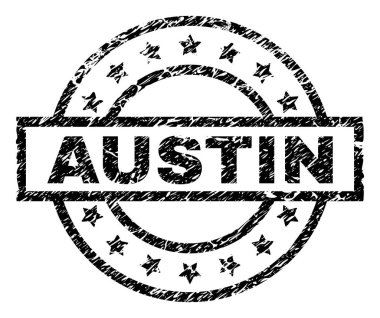 Dokulu Austin damga mühür çizik