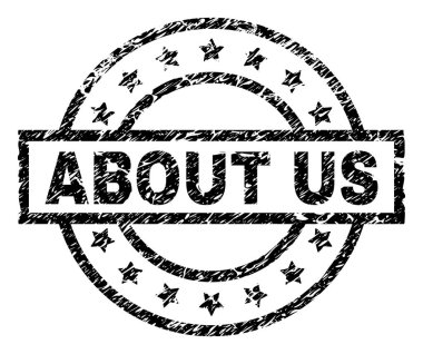 Hakkımızda damga mühür dokulu grunge