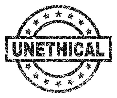 Dokulu etik olmayan damga mühür çizik