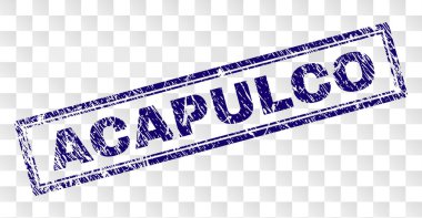 Çizik Acapulco dikdörtgen damgası