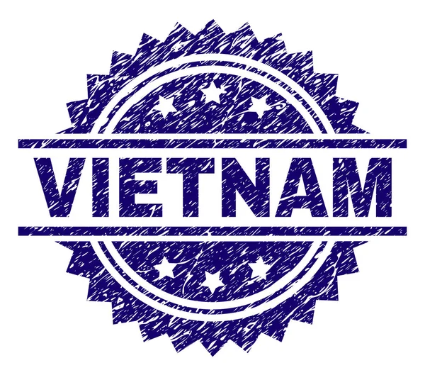 Grunge texturierte vietnamesische Stempelmarke — Stockvektor