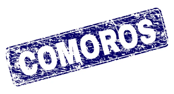 Yuvarlatılmış dikdörtgen damga grunge Komor çerçeveli