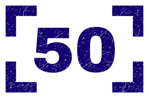 Grunge texturizado 50 sello sello dentro de las esquinas — Vector de stock