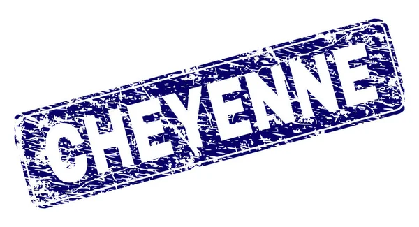 Yuvarlatılmış dikdörtgen damga çizilmiş Cheyenne çerçeveli