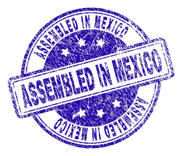 Sello texturizado rayado en sello de sello MÉXICO — Vector de stock