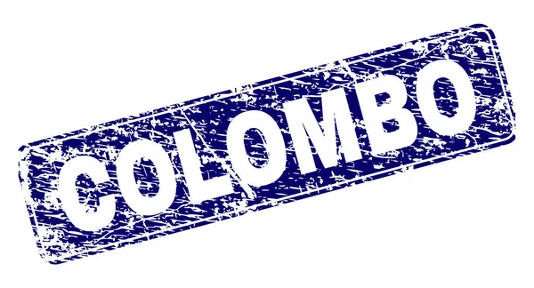 Selo de retângulo arredondado emoldurado COLOMBO raspado —  Vetores de Stock