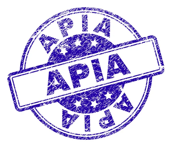 Dokulu Apia damga mühür çizik