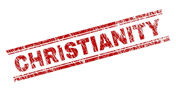 Grunge υφής σφραγίδα με τον Χριστιανισμό — Διανυσματικό Αρχείο