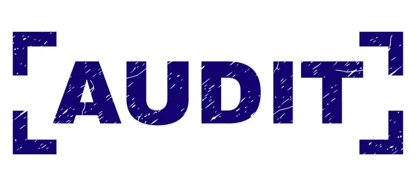 Texturált Audit pecsétbélyeg sarkok belső karcos — Stock Vector