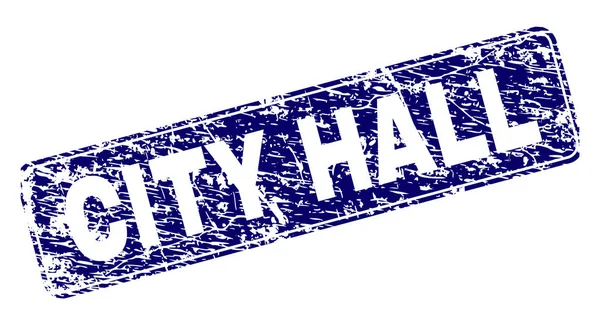 Belediye Binası damga mühür doku ile yazdırma. Bir yuvarlatılmış dikdörtgen çerçeve ile mühür şekildir. Mavi vektör kauçuk baskı doku ile Belediye Binası resim yazısı.