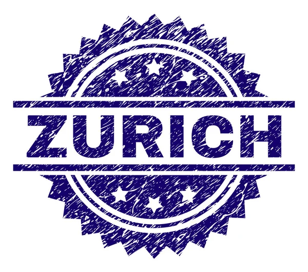 Sello Sello Zurich Marca Agua Con Estilo Socorro Impresión Caucho — Archivo Imágenes Vectoriales