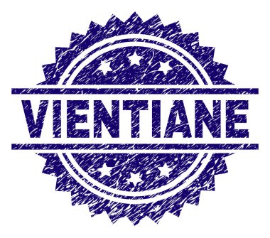 Dokulu Vientiane damga mühür çizik