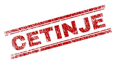 Grunge Cetinje damga mühür dokulu