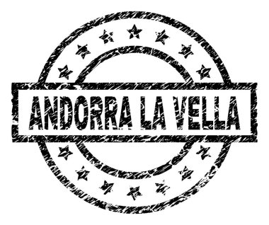 Grunge Andorra La Vella damga mühür dokulu