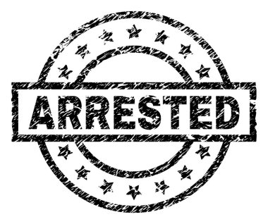 Dokulu grunge damga mühür tutuklandı