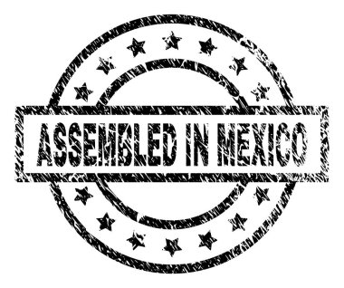 Grunge dokulu monte içinde Meksika damga mühür