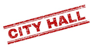 Grunge Belediye Binası damga mühür dokulu