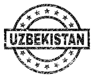 Dokulu Özbekistan damga mühür çizik