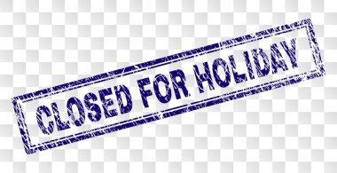 Tatil için kapalı çizik dikdörtgen damgası