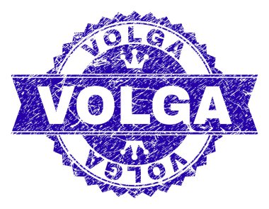Dokulu Volga damga mühür kurdele ile çizik