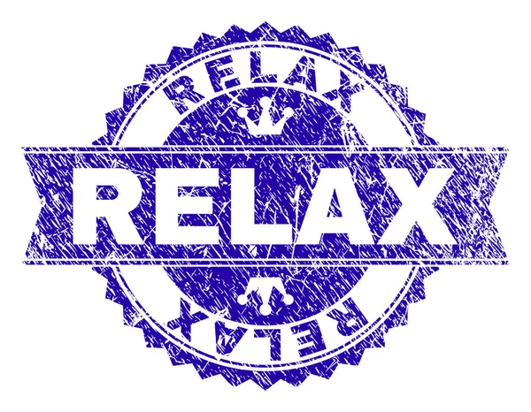 Sello de sello RELAX con textura grunge con cinta — Vector de stock