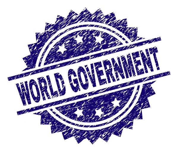 Grunge texturierte Welt Regierung Stempel Siegel — Stockvektor